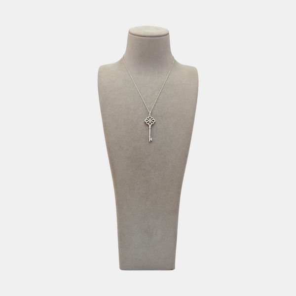 Tiffany Keys 18k White Gold Silver Necklace