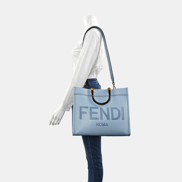 Sunshine Medium Calfskin Blue