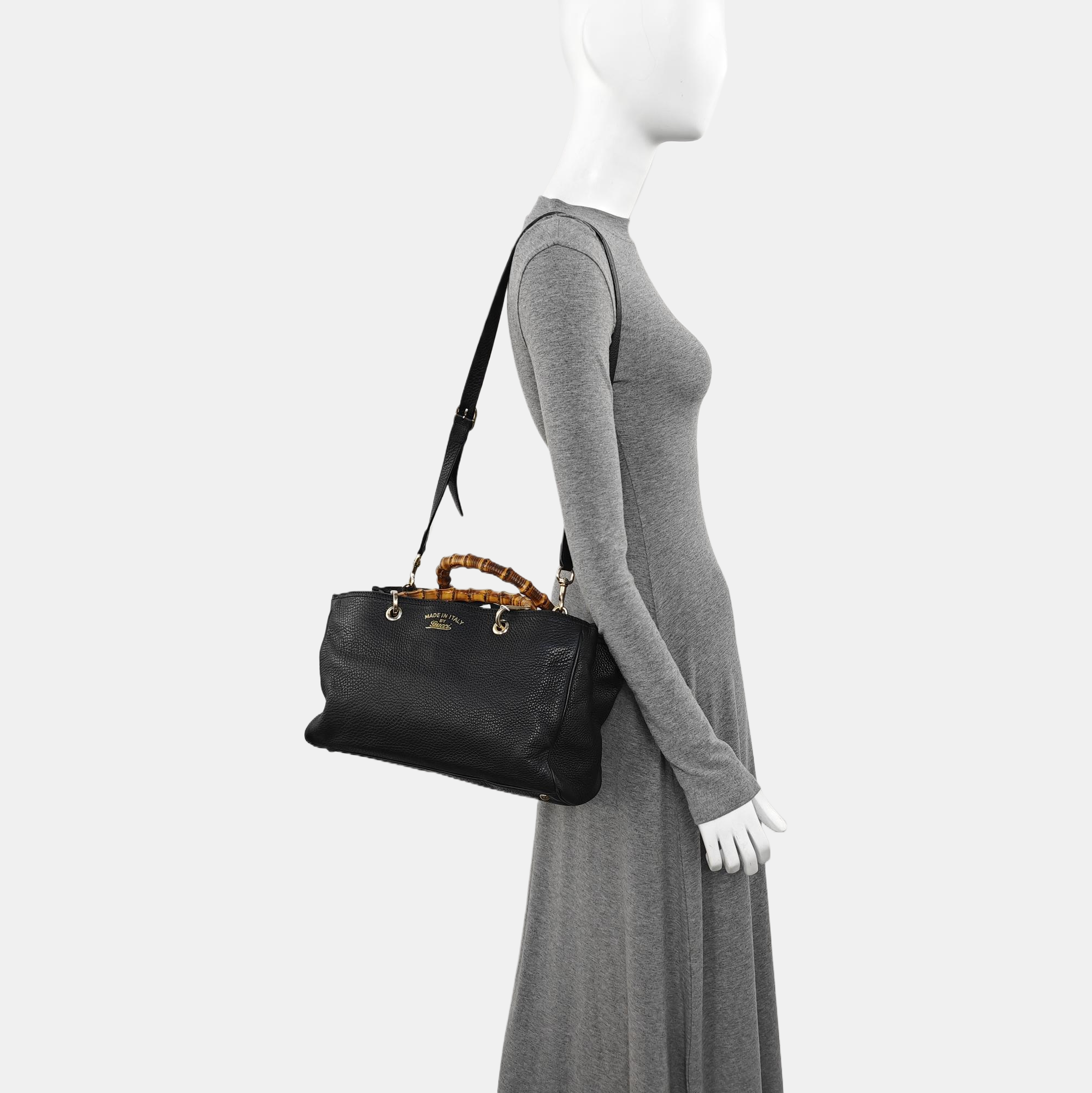 Bamboo 1947 Medium Calfskin Black