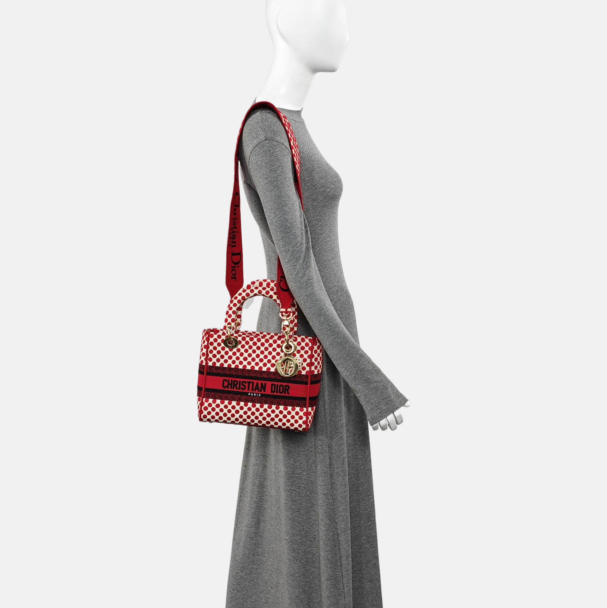 Lady D-Lite Medium Canvas Red