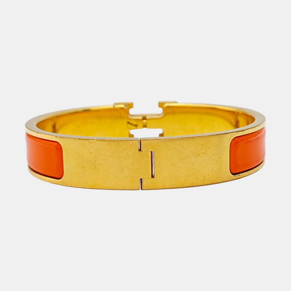Clic H Metal Orange Bangle