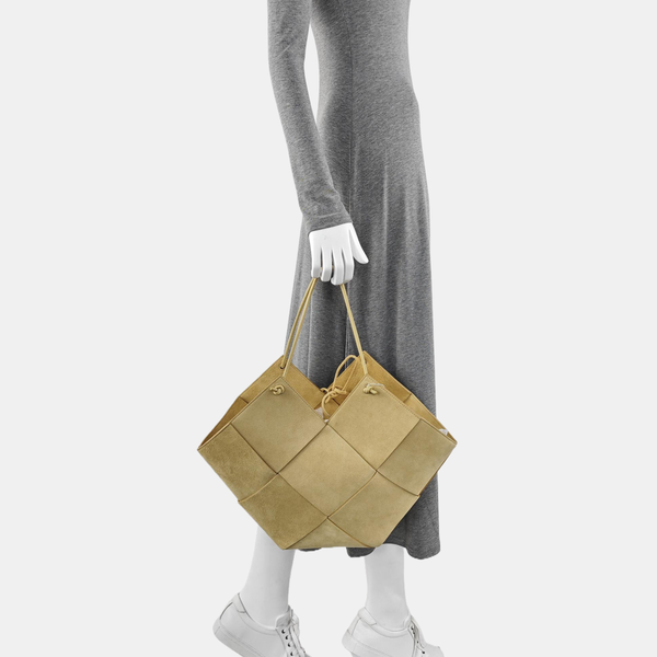 Suede Tote Bag Beige