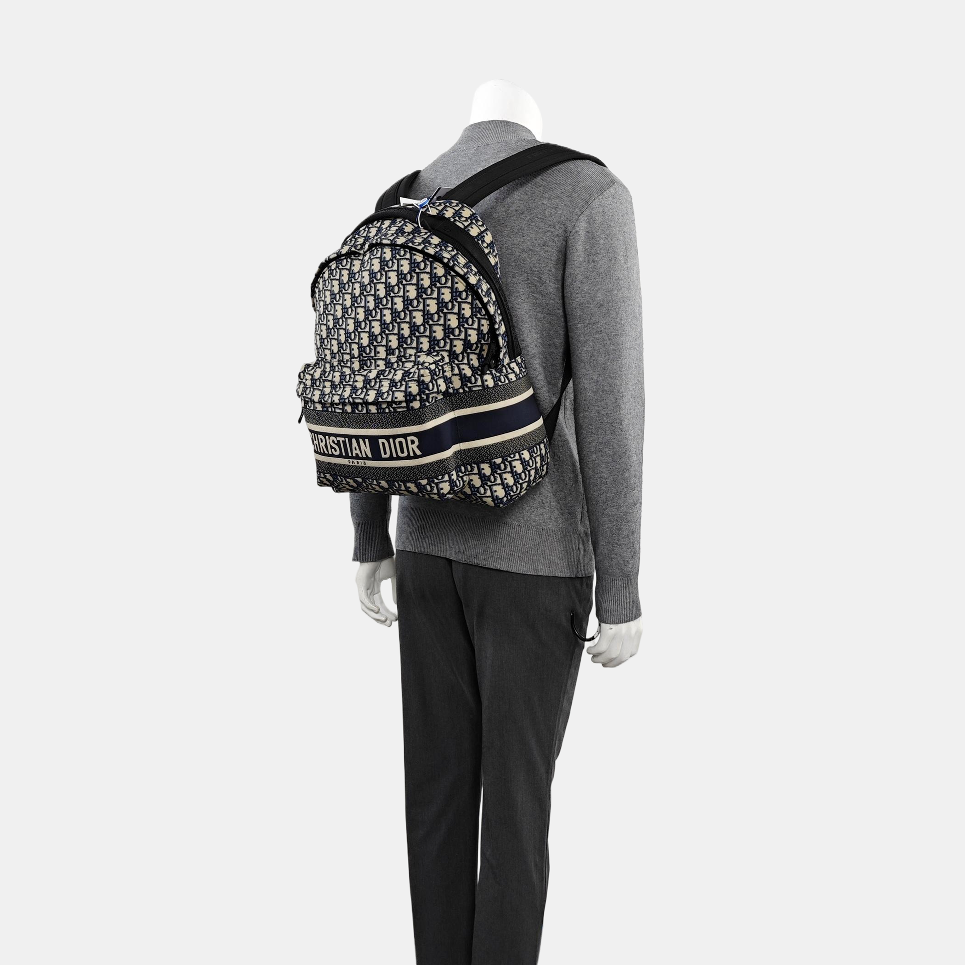 Diortravel Oblique Canvas Blue