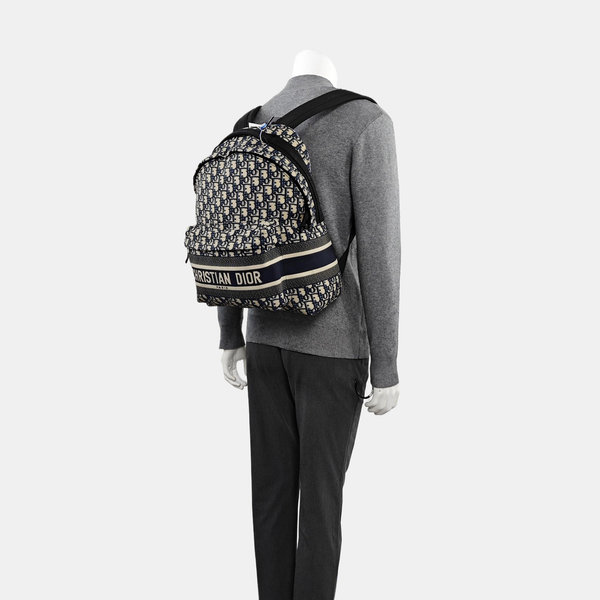 Diortravel Oblique Canvas Blue