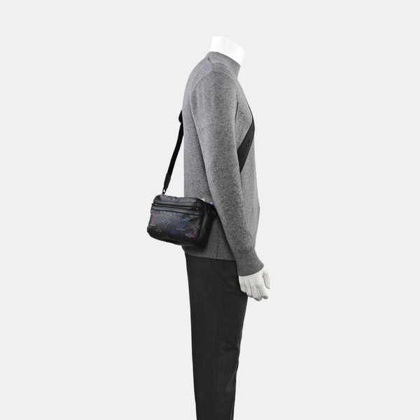 Monogram Calfskin Shoulder Bag PM Black