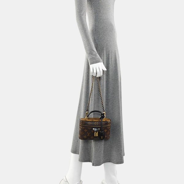 Vanity Chain Pouch Monogram Coated Canvas Brown