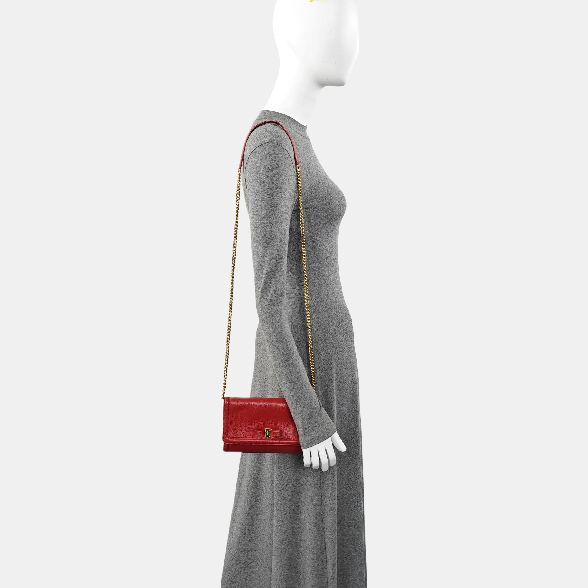 Ginny Mini Calfskin Red