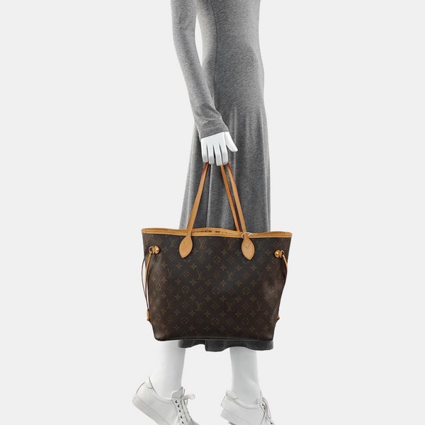 NEVERFULL MM Monogram Coated Canvas Brown