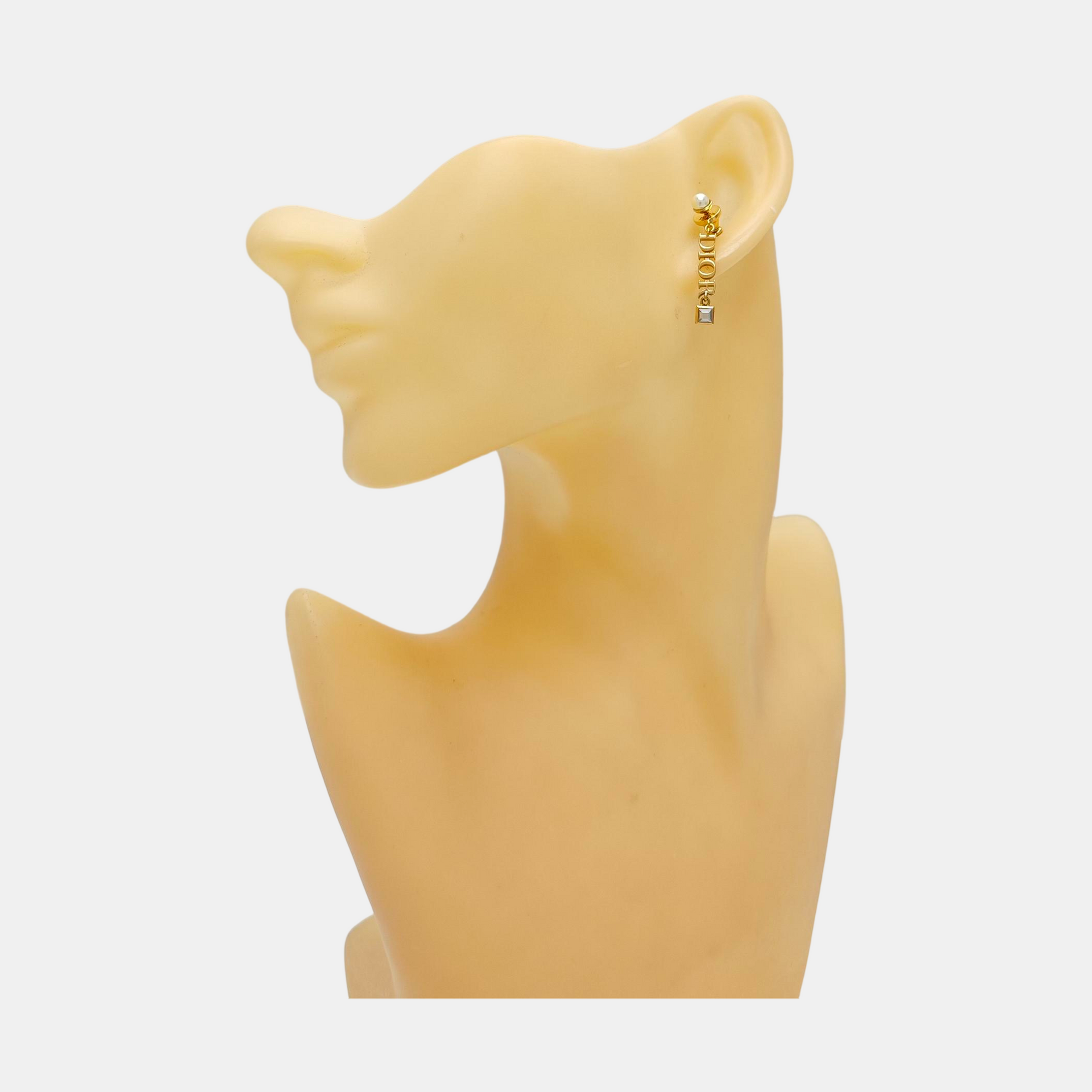 Dio(r)evolution Metal Gold Stud Earrings