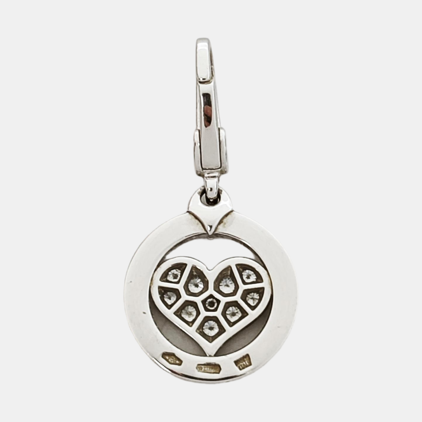 18k White Gold Silver Pendant