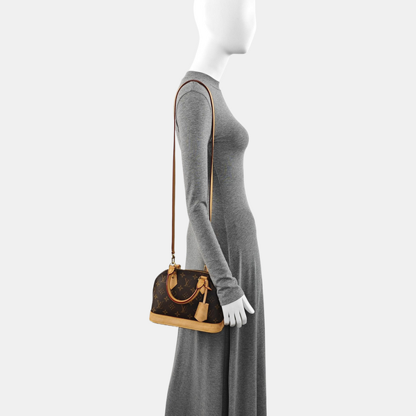 ALMA BB Monogram Coated Canvas Brown