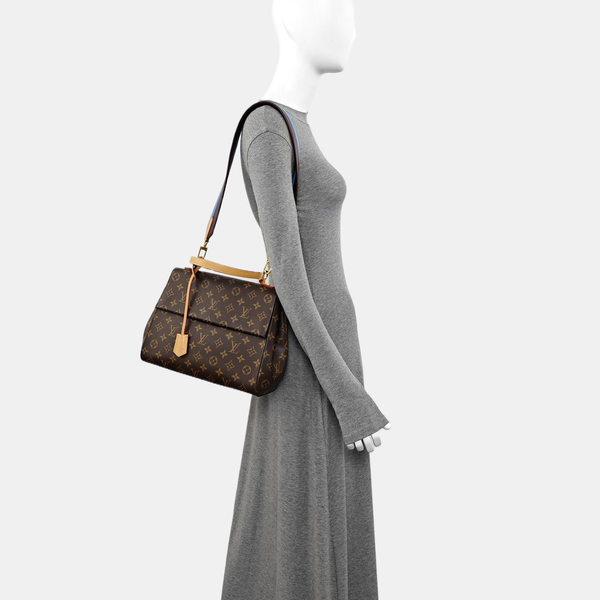 CLUNY MM Monogram Coated Canvas Brown