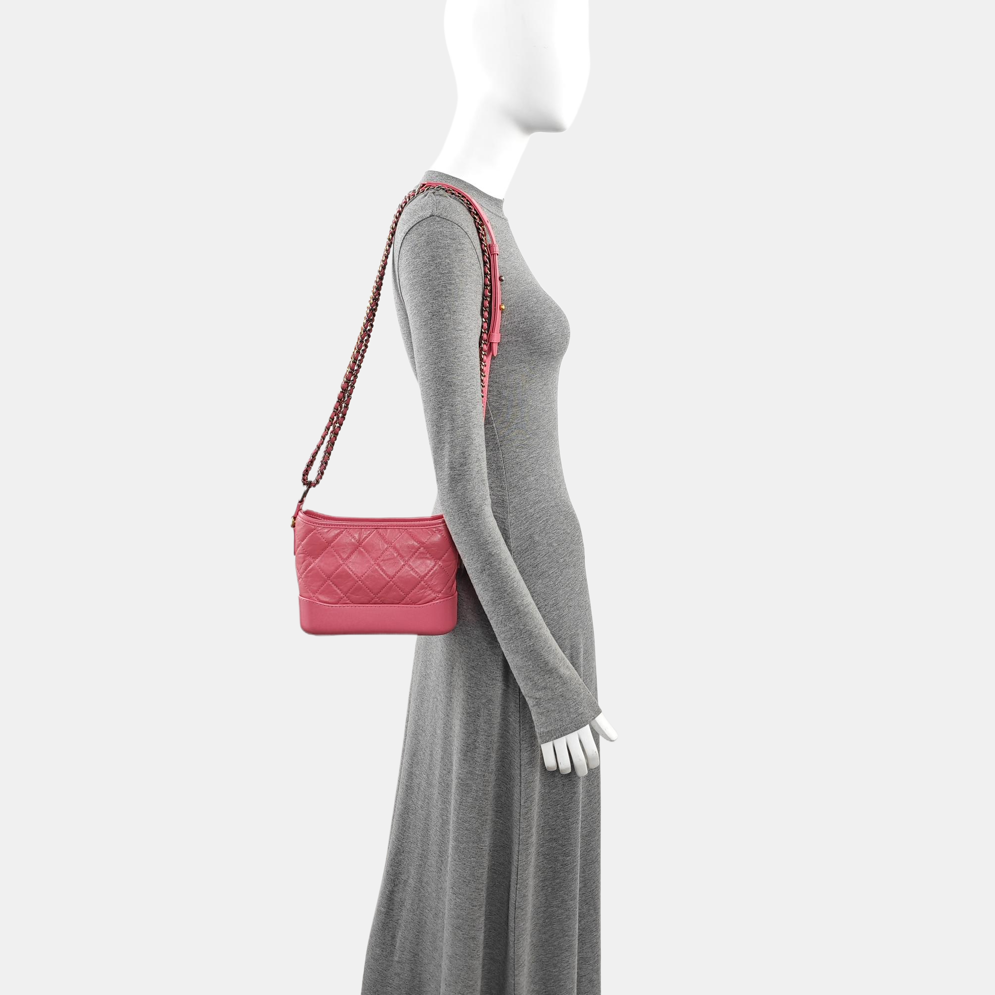 GABRIELLE Small Quilted Calfskin Red