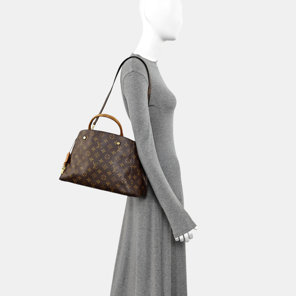 MONTAIGNE Monogram Coated Canvas Brown