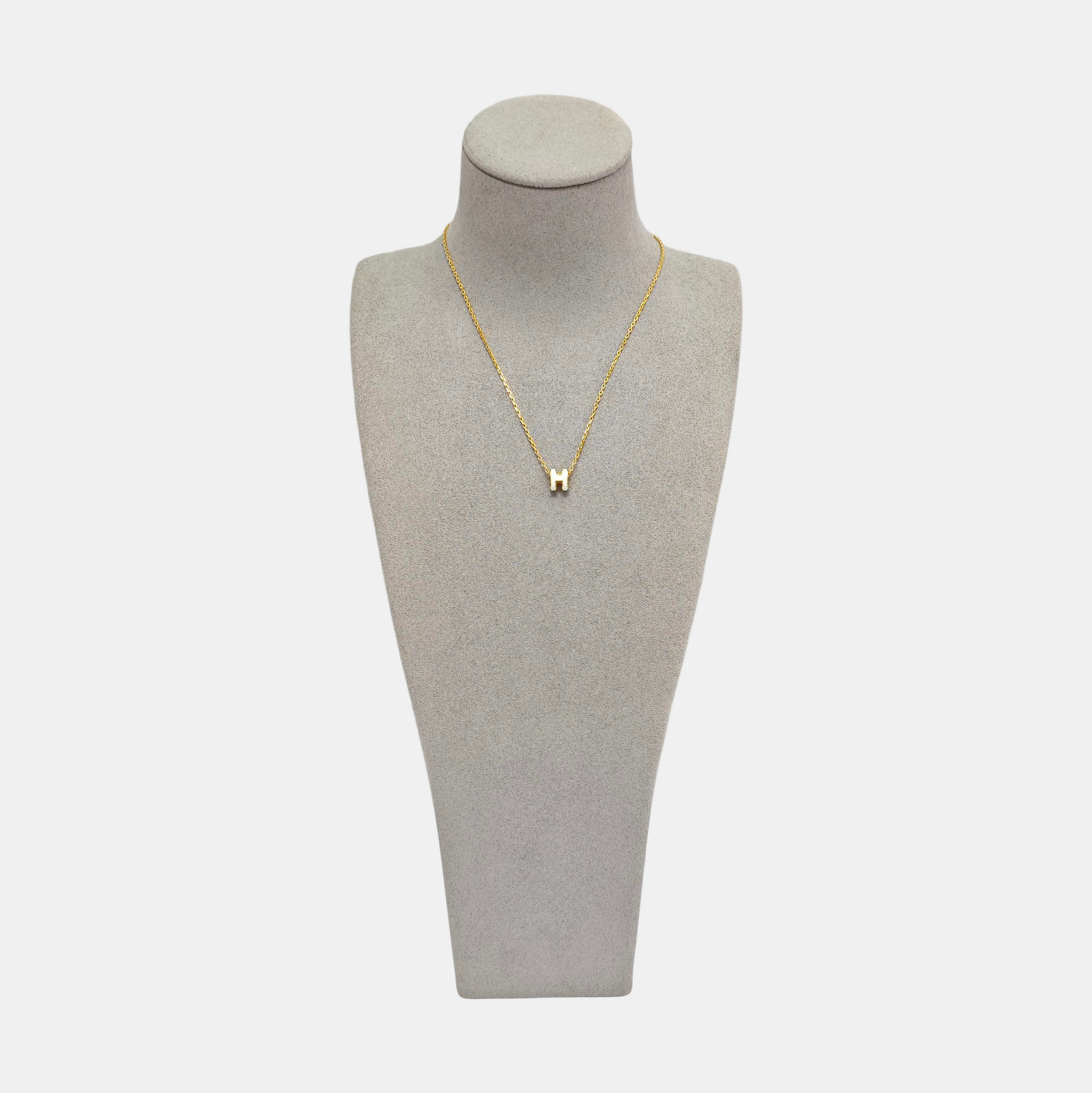 Pop H Metal Gold Necklace