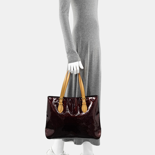 BRENTWOOD Monogram Patent Calfskin Red