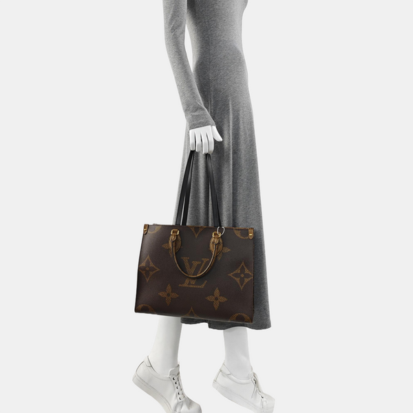 ONTHEGO MM Monogram Coated Canvas Brown
