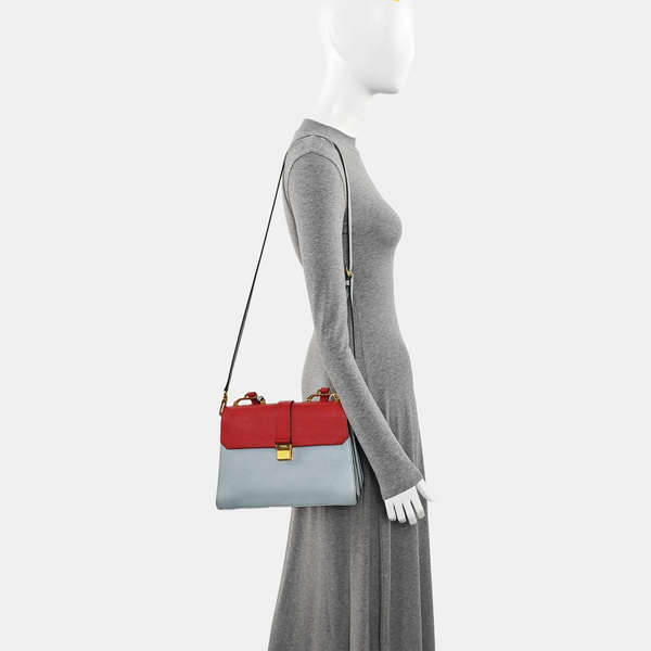Calfskin Shoulder Bag Multicolor