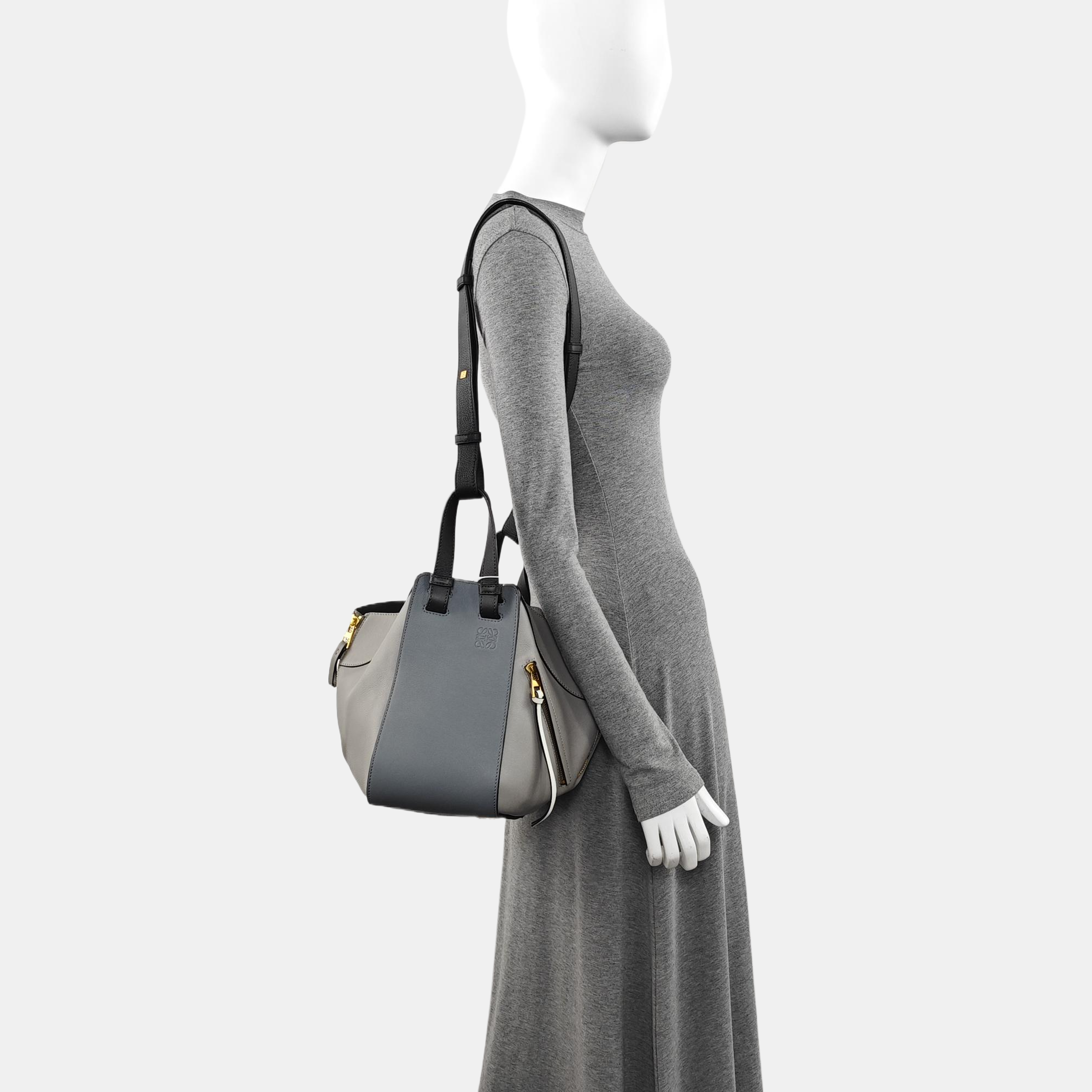 Authenticated pre-owned  Hammock Small Calfskin Grey - Shoulder Bag at Looply