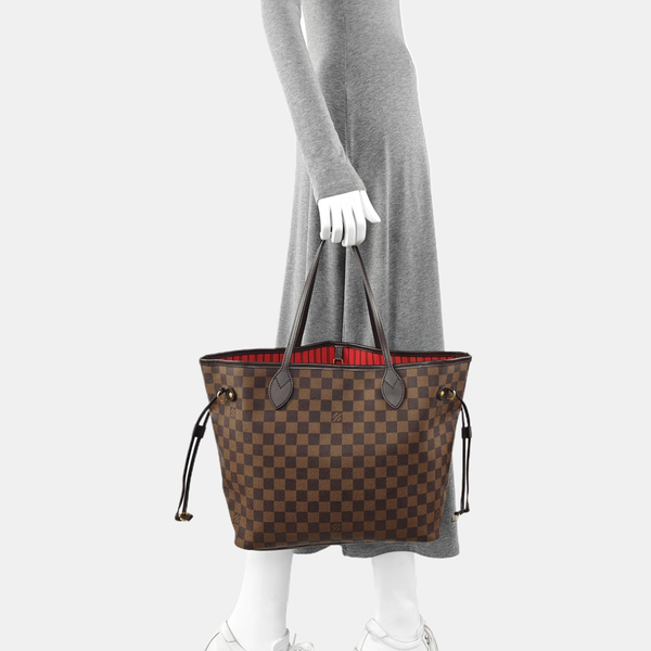 NEVERFULL MM Damier Ebene Coated Canvas Brown