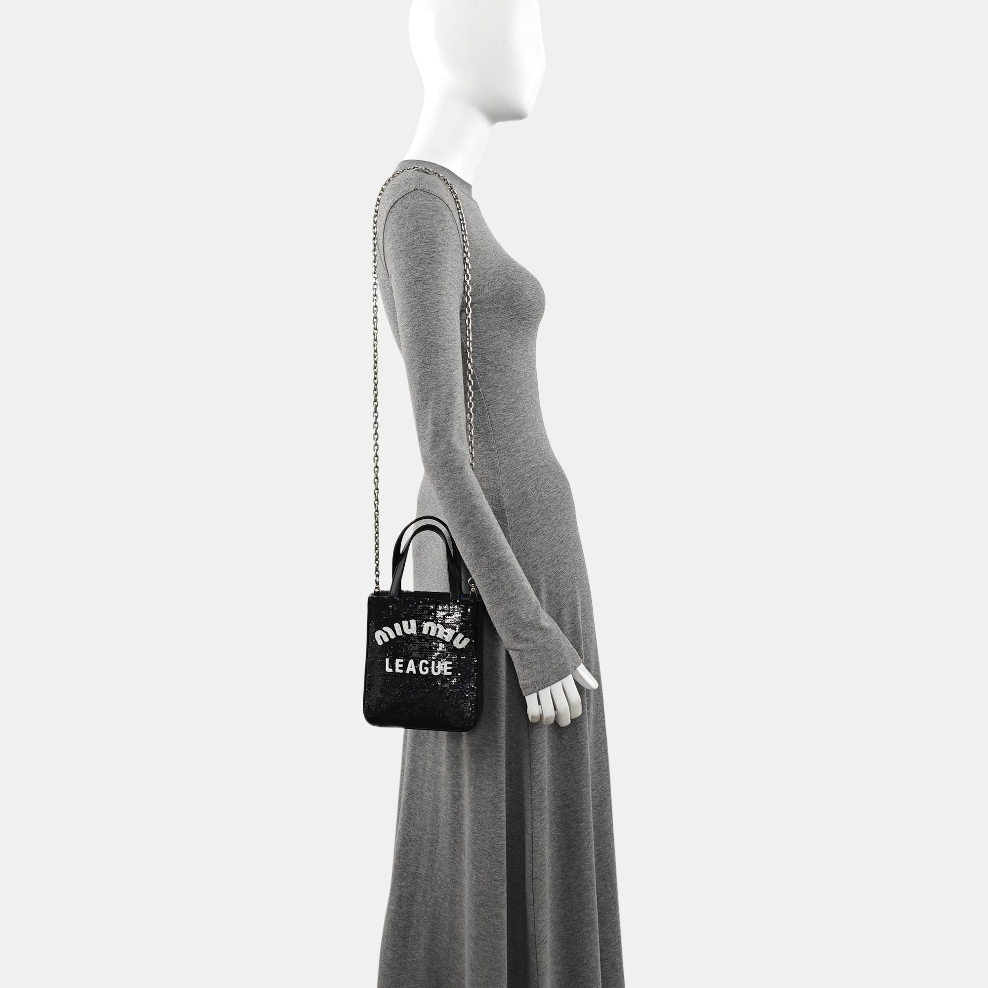 Sequins Tote Bag Black