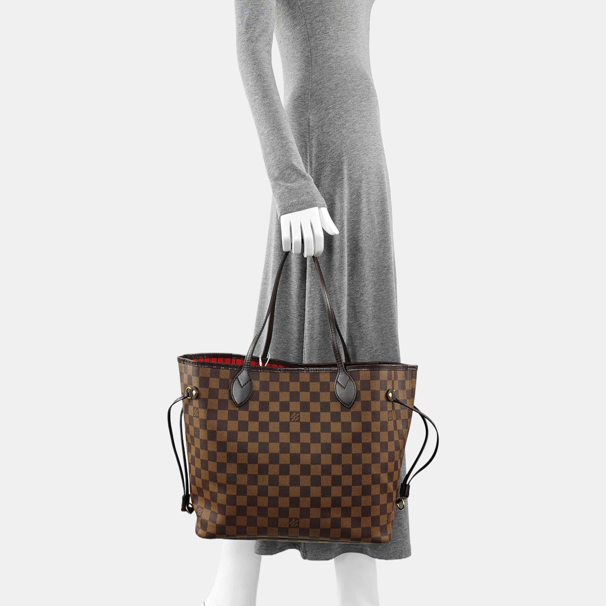 NEVERFULL MM Damier Ebene Coated Canvas Brown