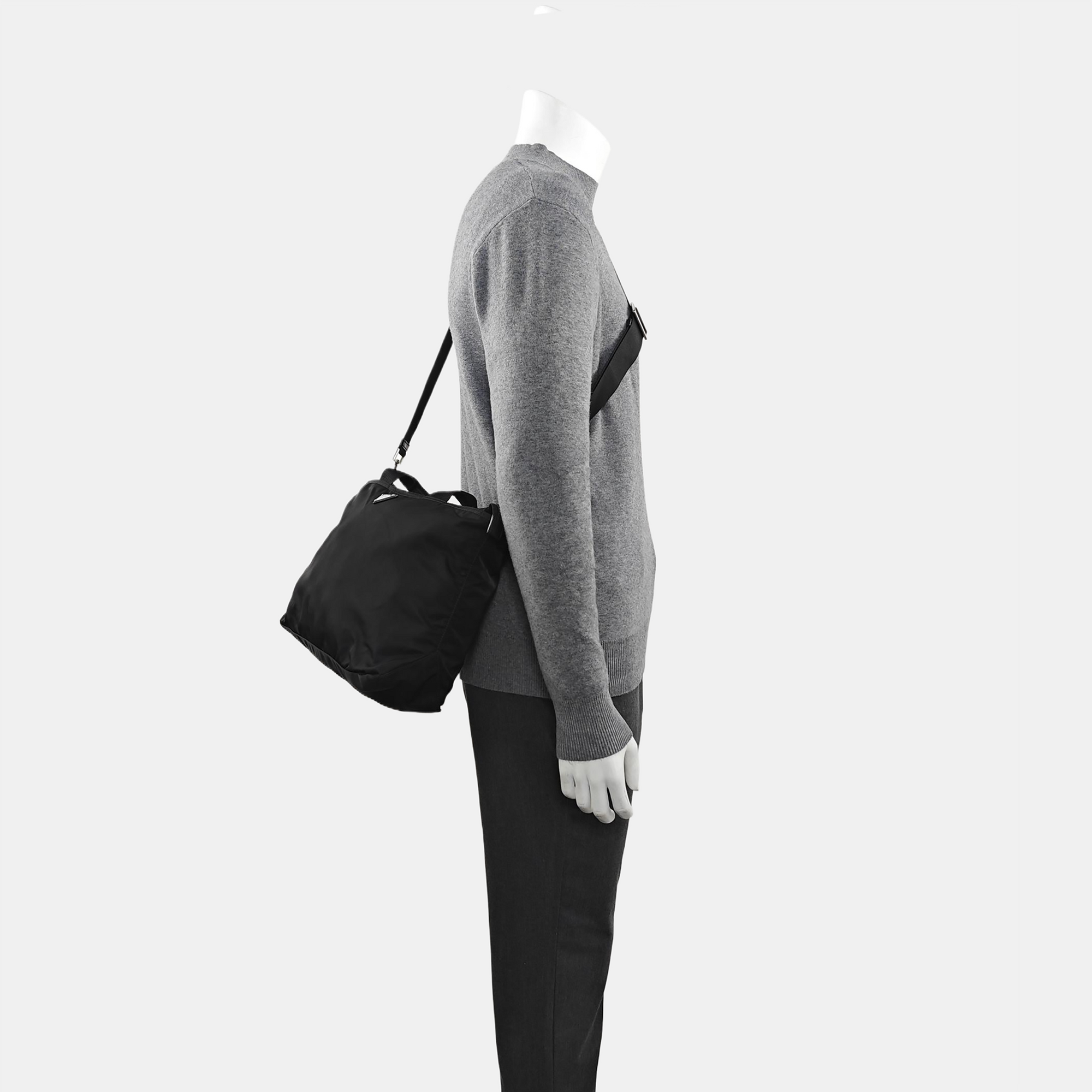 Nylon Tote Bag Black