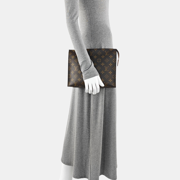 TOILET POCKET 26 Monogram Coated Canvas Brown