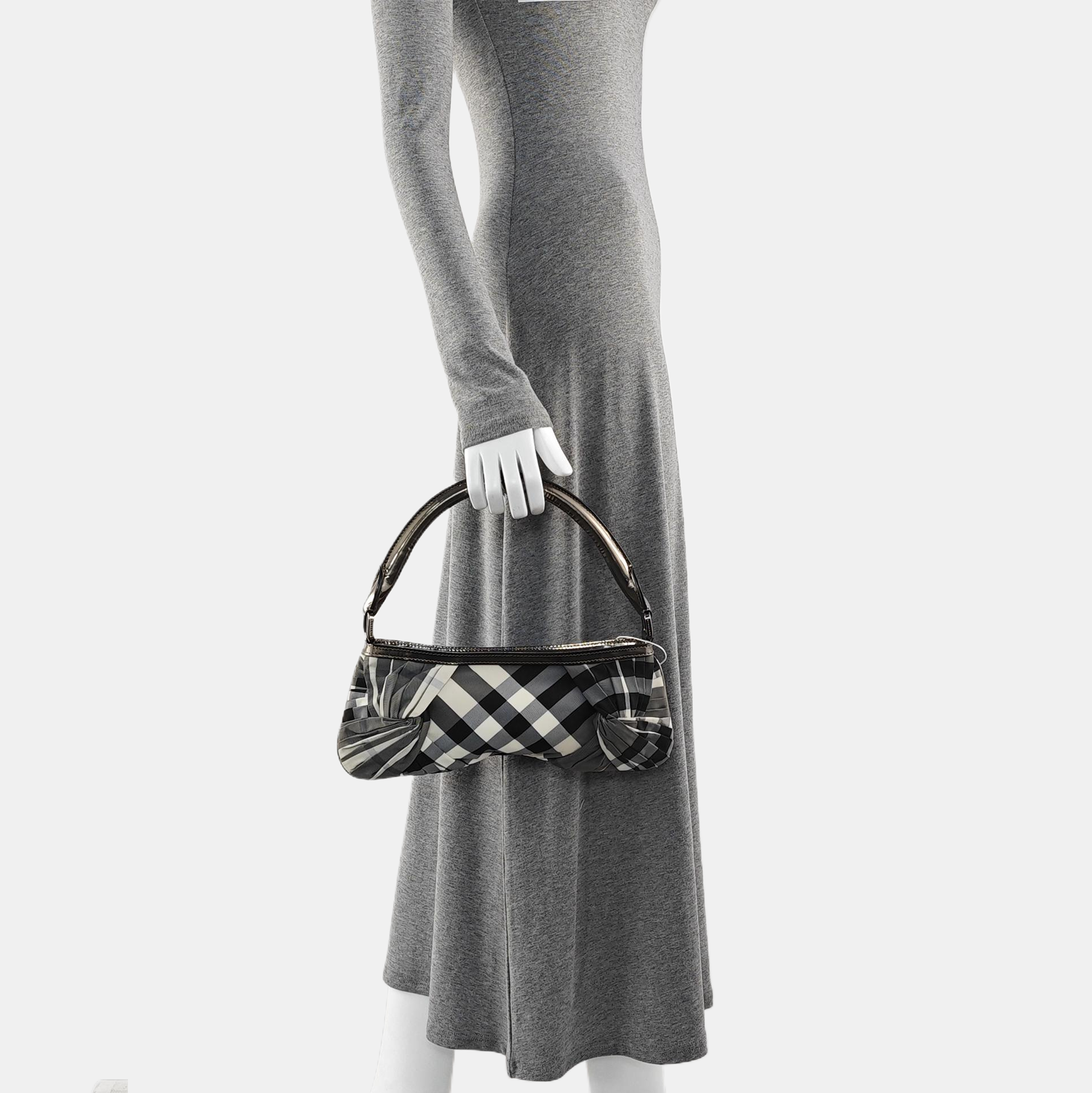 Nylon Shoulder Bag Large Gray