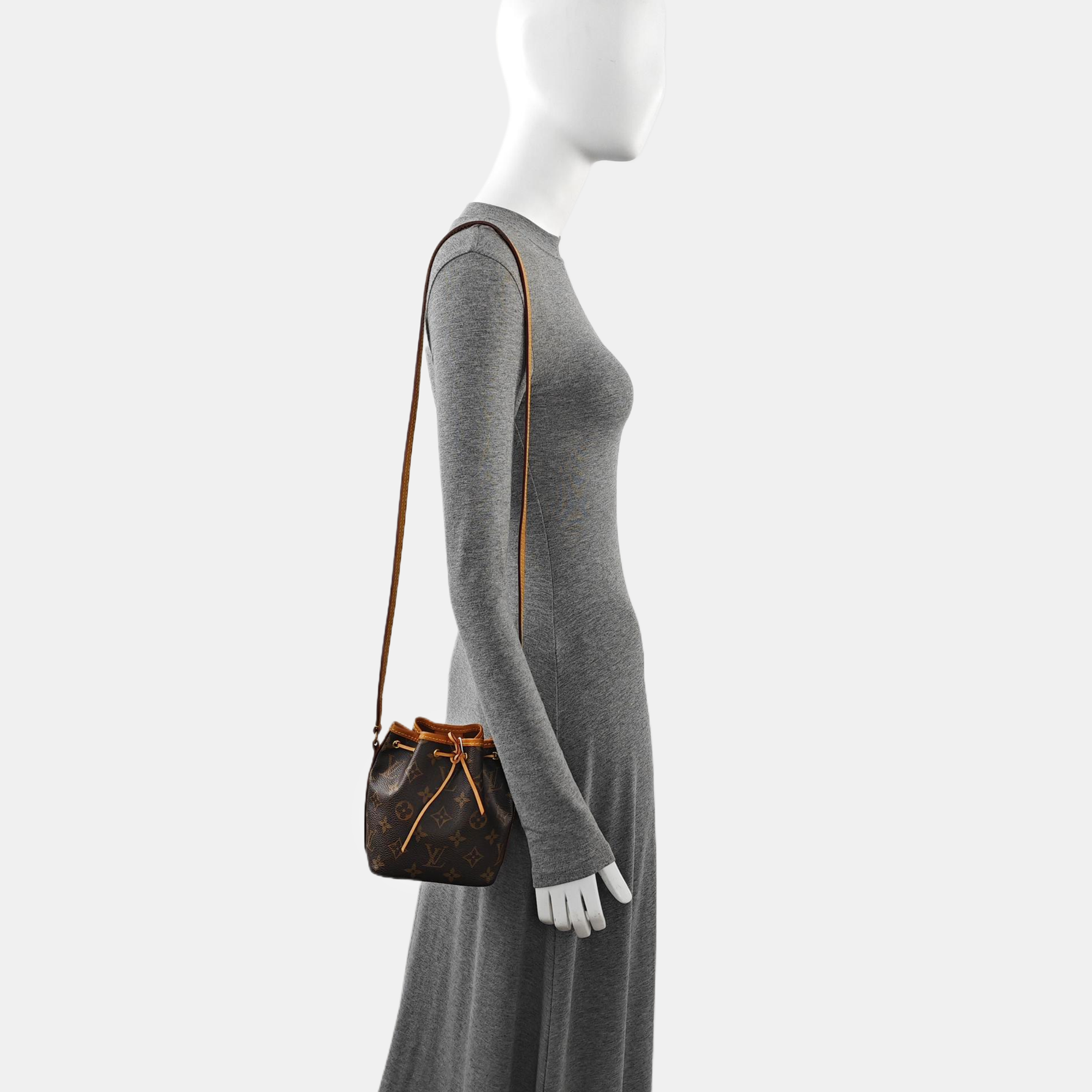 NÉONOÉ Nano Monogram Coated Canvas Brown