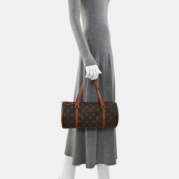 PAPILLON 30 Monogram Coated Canvas Brown