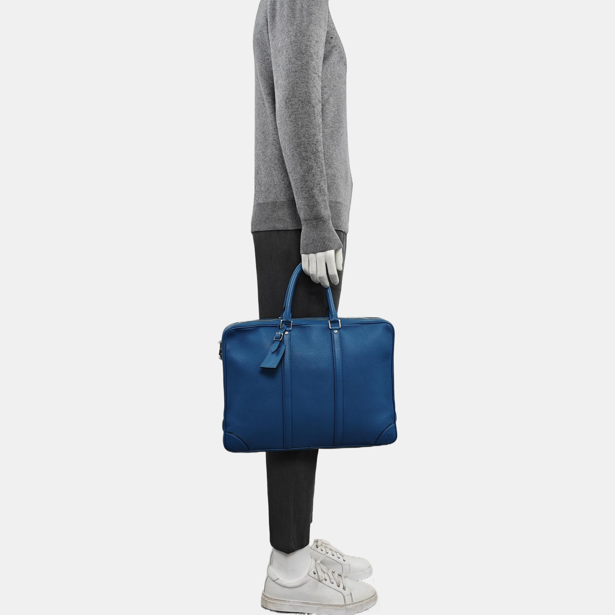 PORTE-DOCUMENTS Calfskin Blue