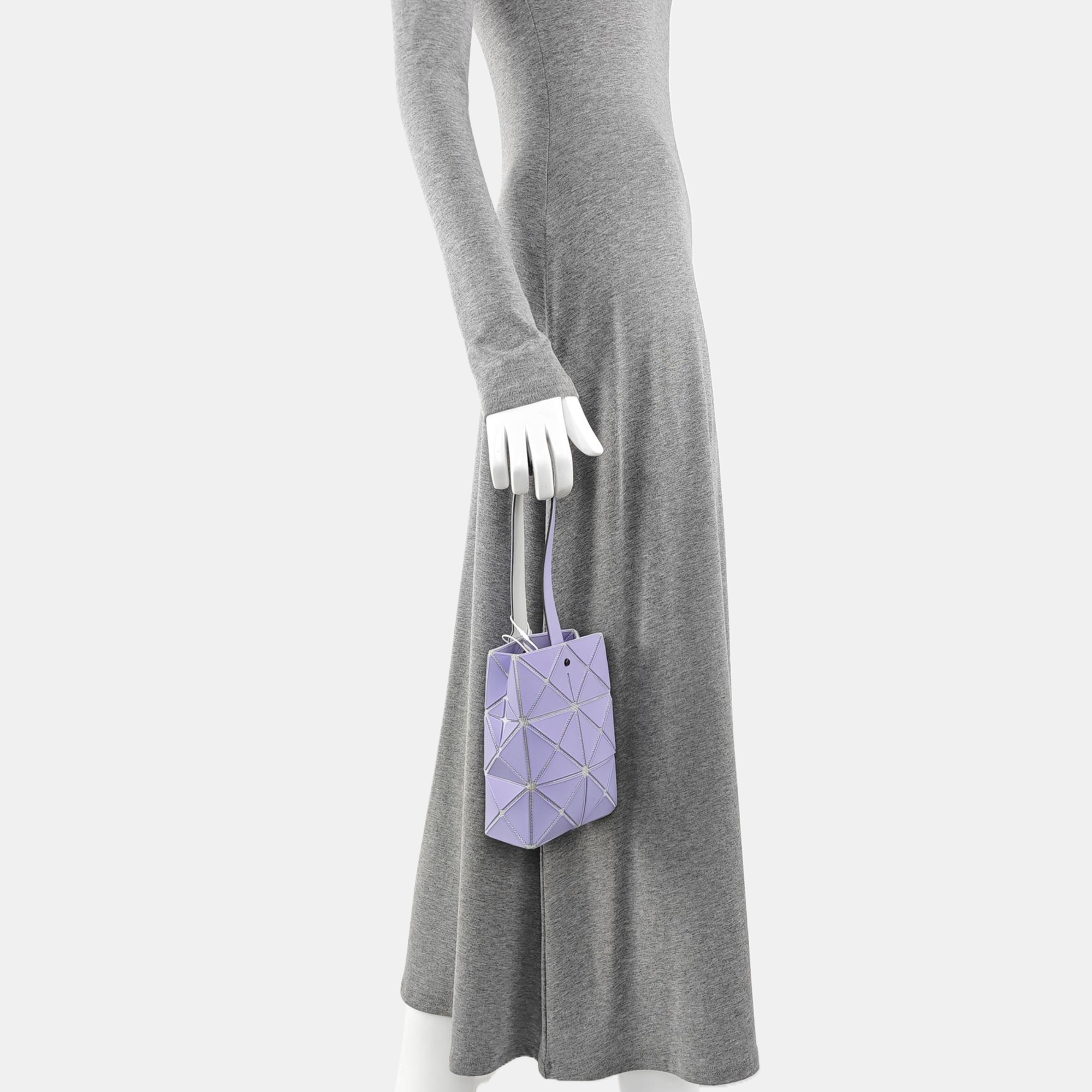 Special Material Top Handle Bag Purple