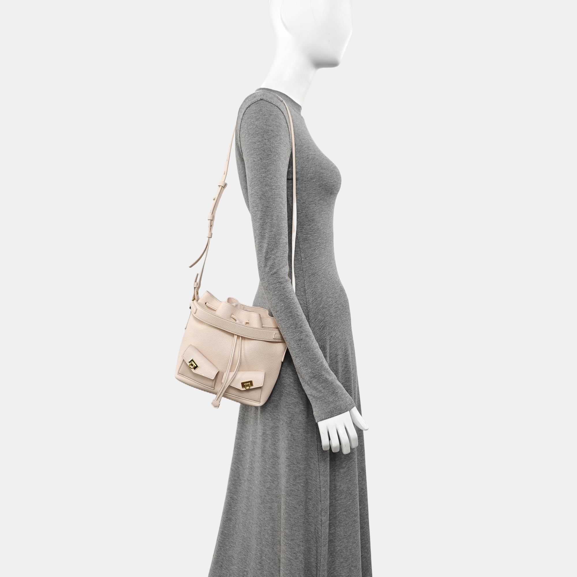 Calfskin Shoulder Bag Pink