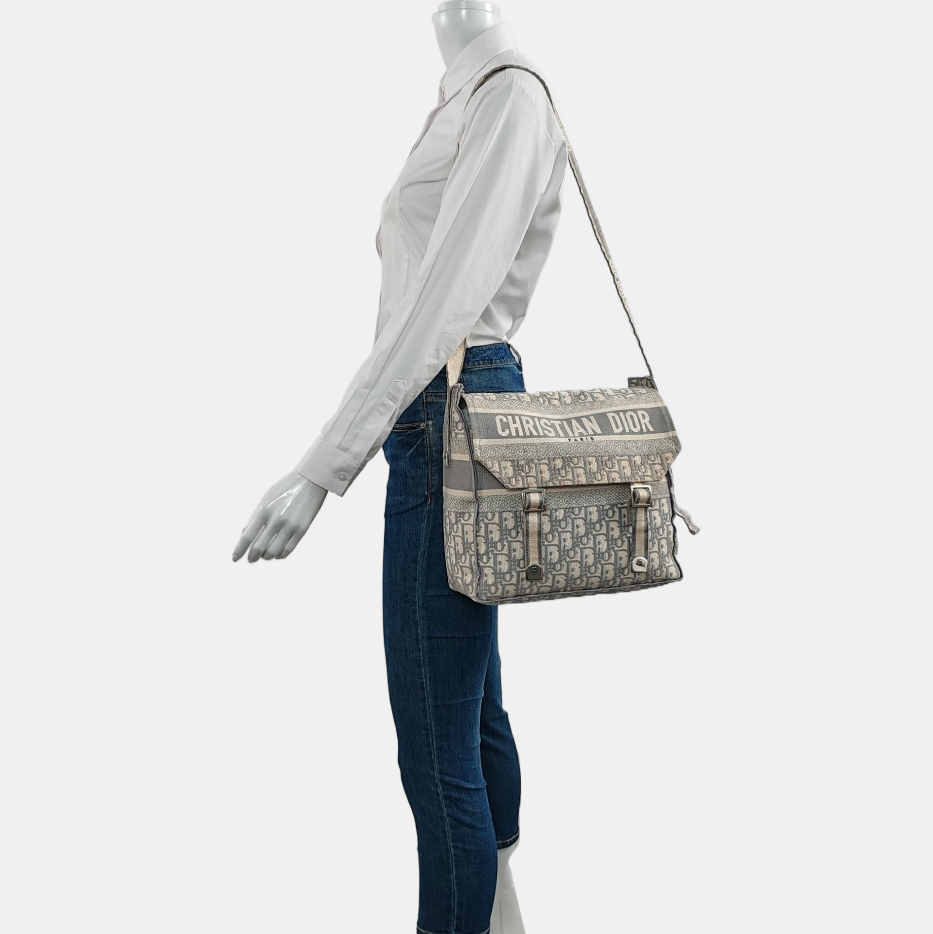 Diorcamp Large Oblique Canvas Gray
