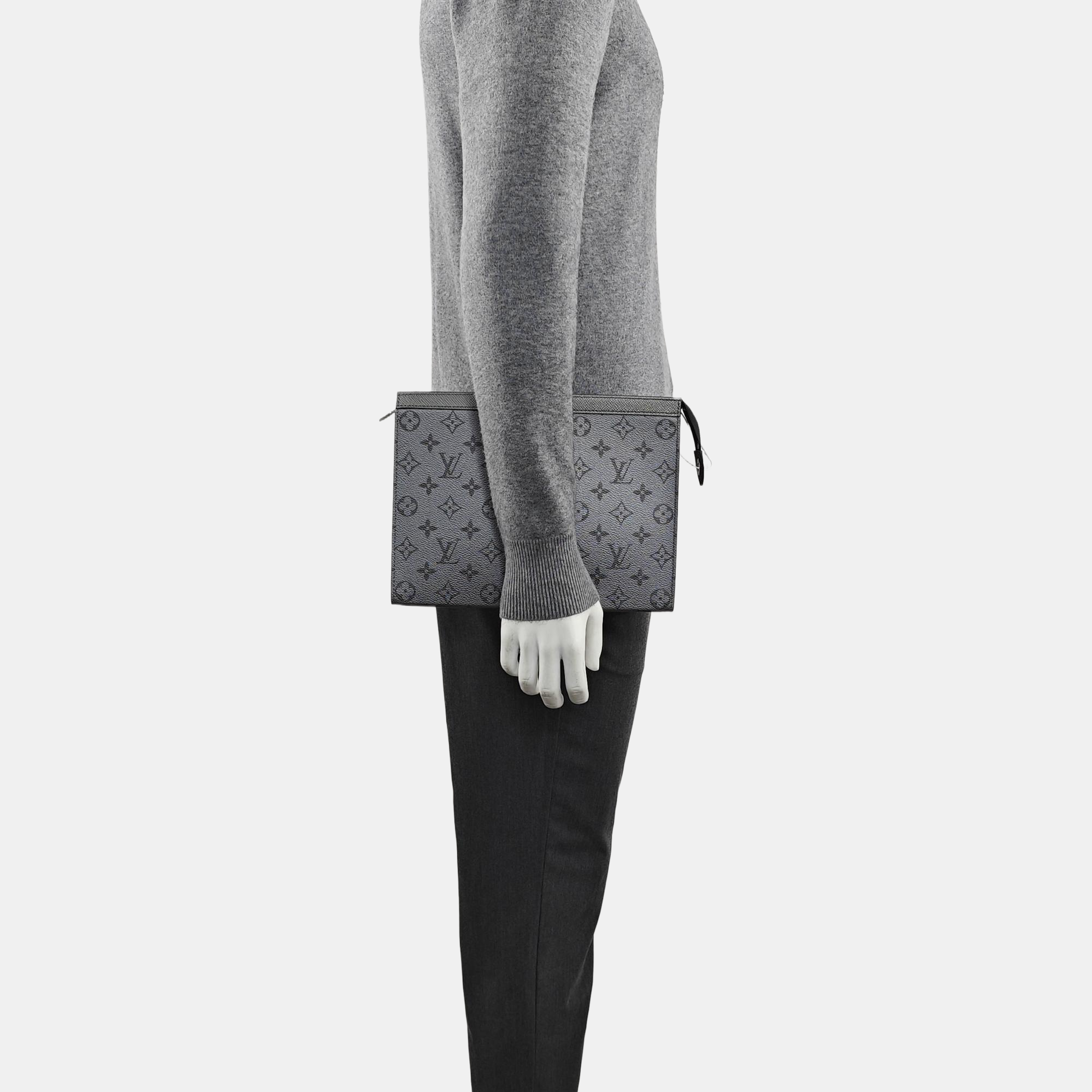 Pochette Voyag MM Monogram Coated Canvas Gray