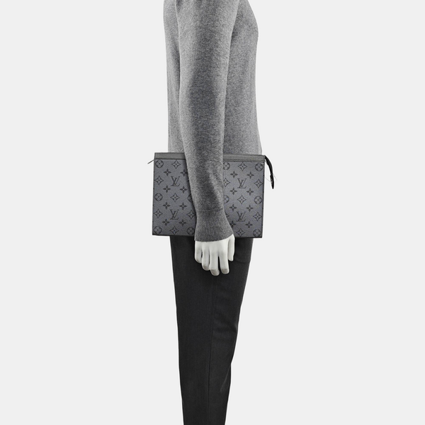 Pochette Voyag MM Monogram Coated Canvas Gray