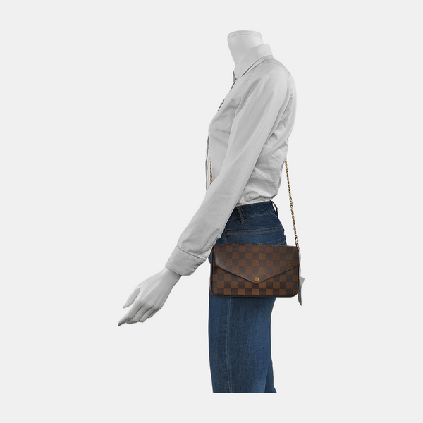FÉLICIE Damier Ebene Coated Canvas Brown