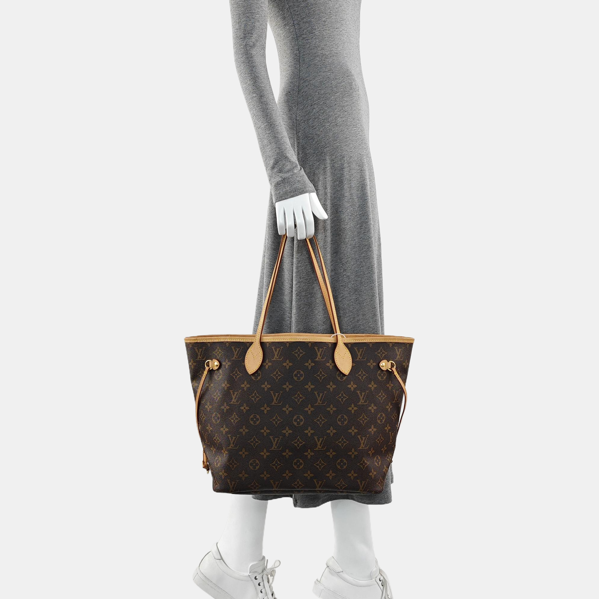 NEVERFULL MM Monogram Coated Canvas Brown