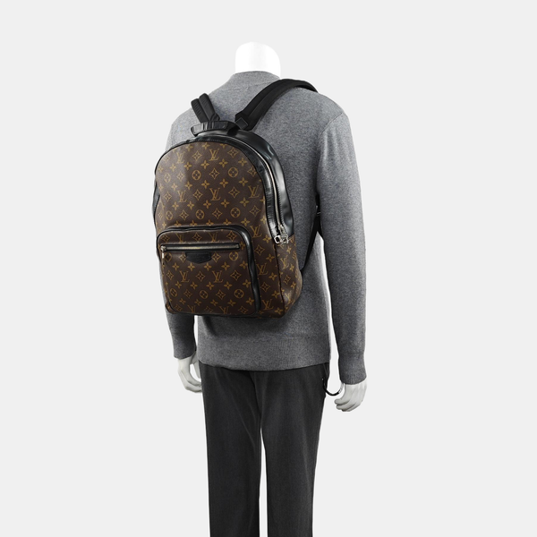 JOSH Monogram Coated Canvas Brown
