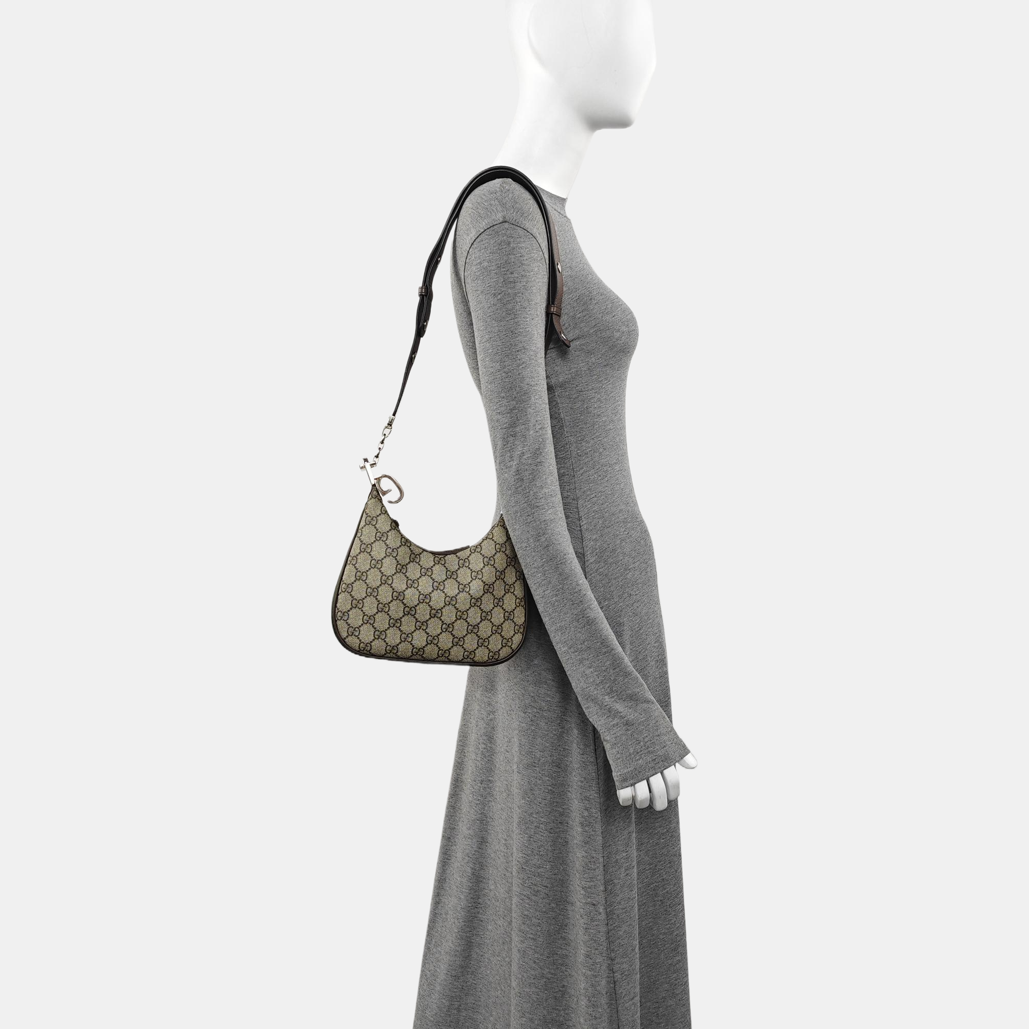 Monogram Coated Canvas Shoulder Bag Beige