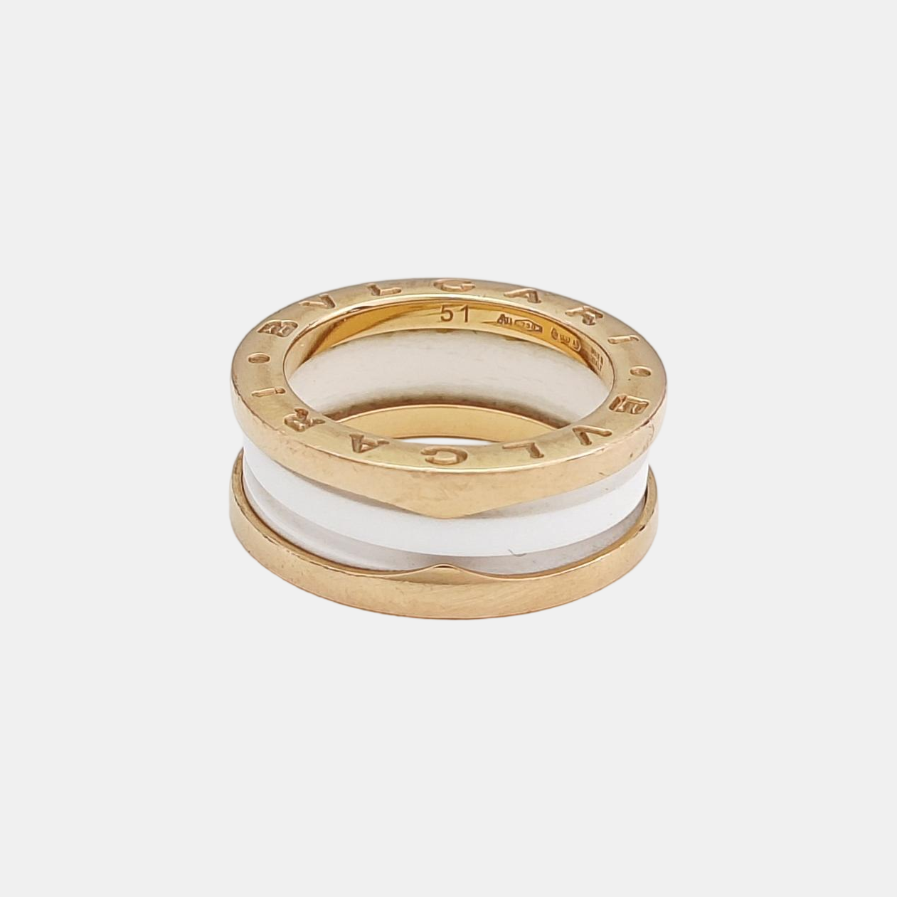 B.ZERO1 18k Rose Gold Ring EU 51