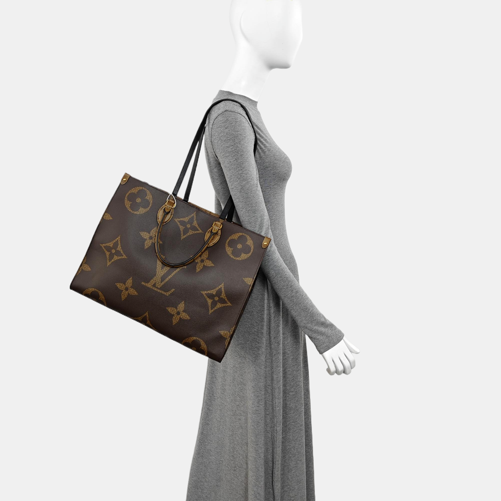 ONTHEGO GM Monogram Coated Canvas Brown