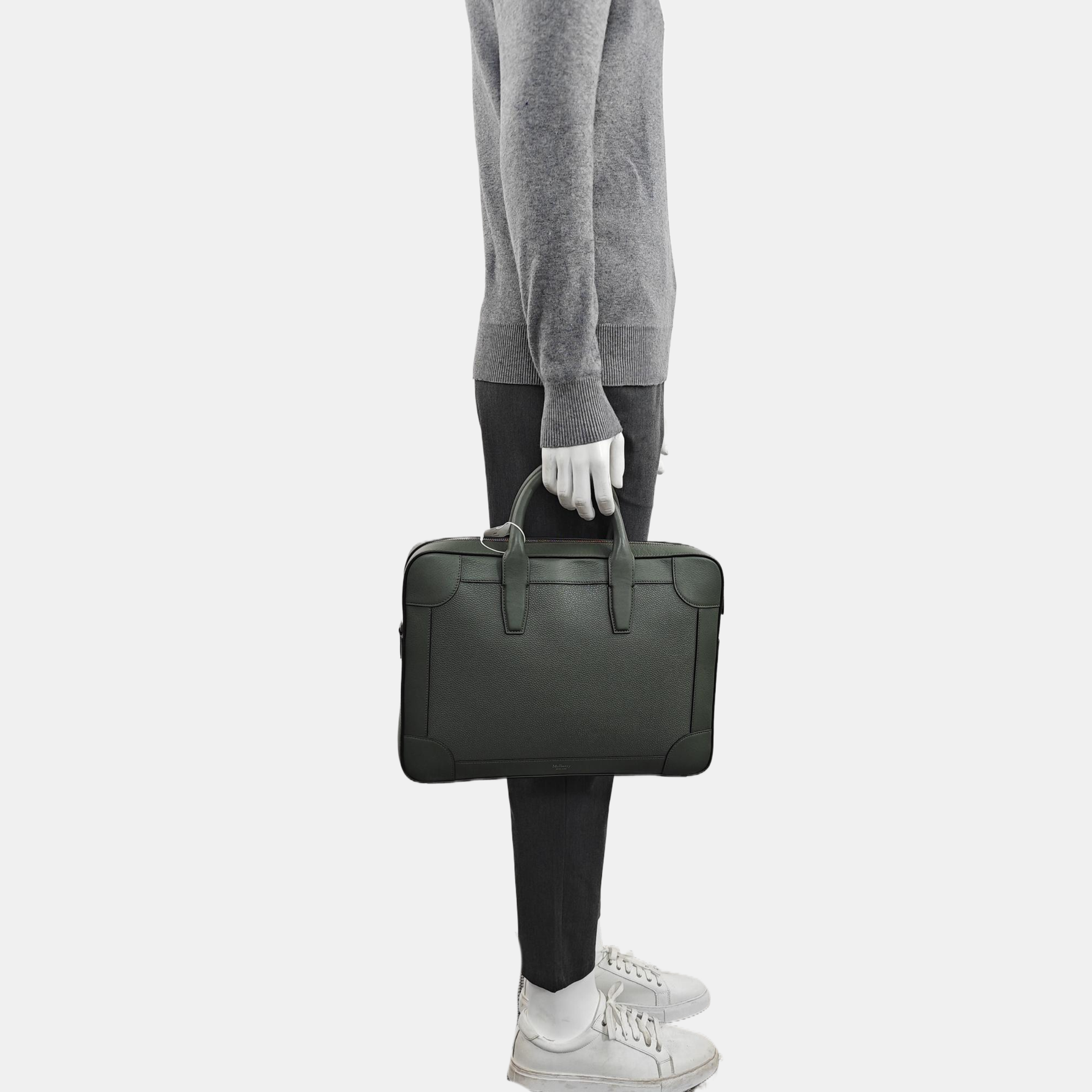 Calfskin Top Handle Bag Green