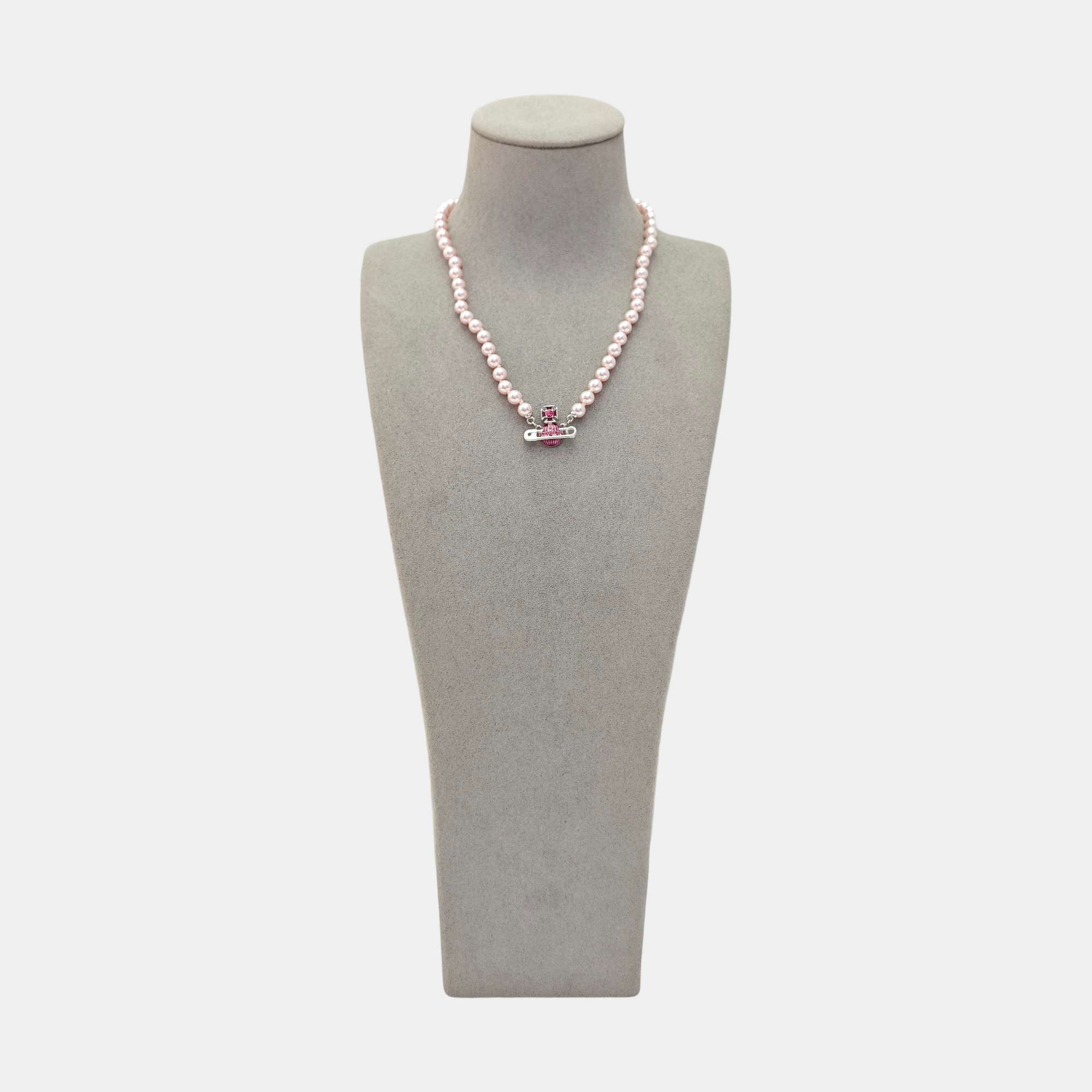 Faux Pearl Pink Necklace