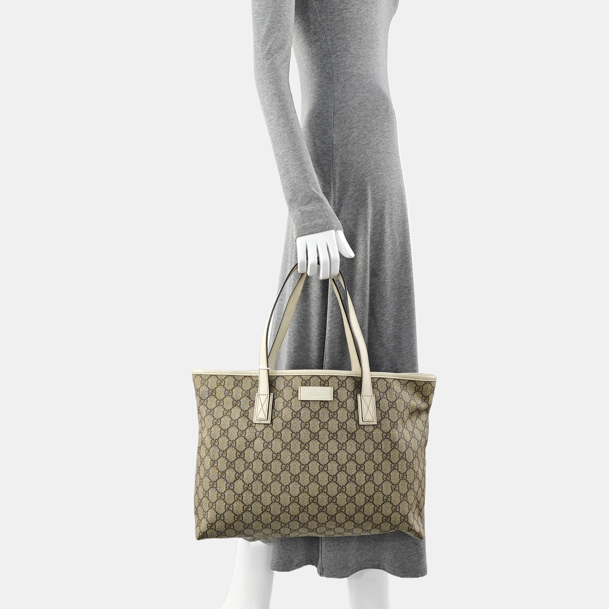 GG Imprime Monogram Coated Canvas Beige