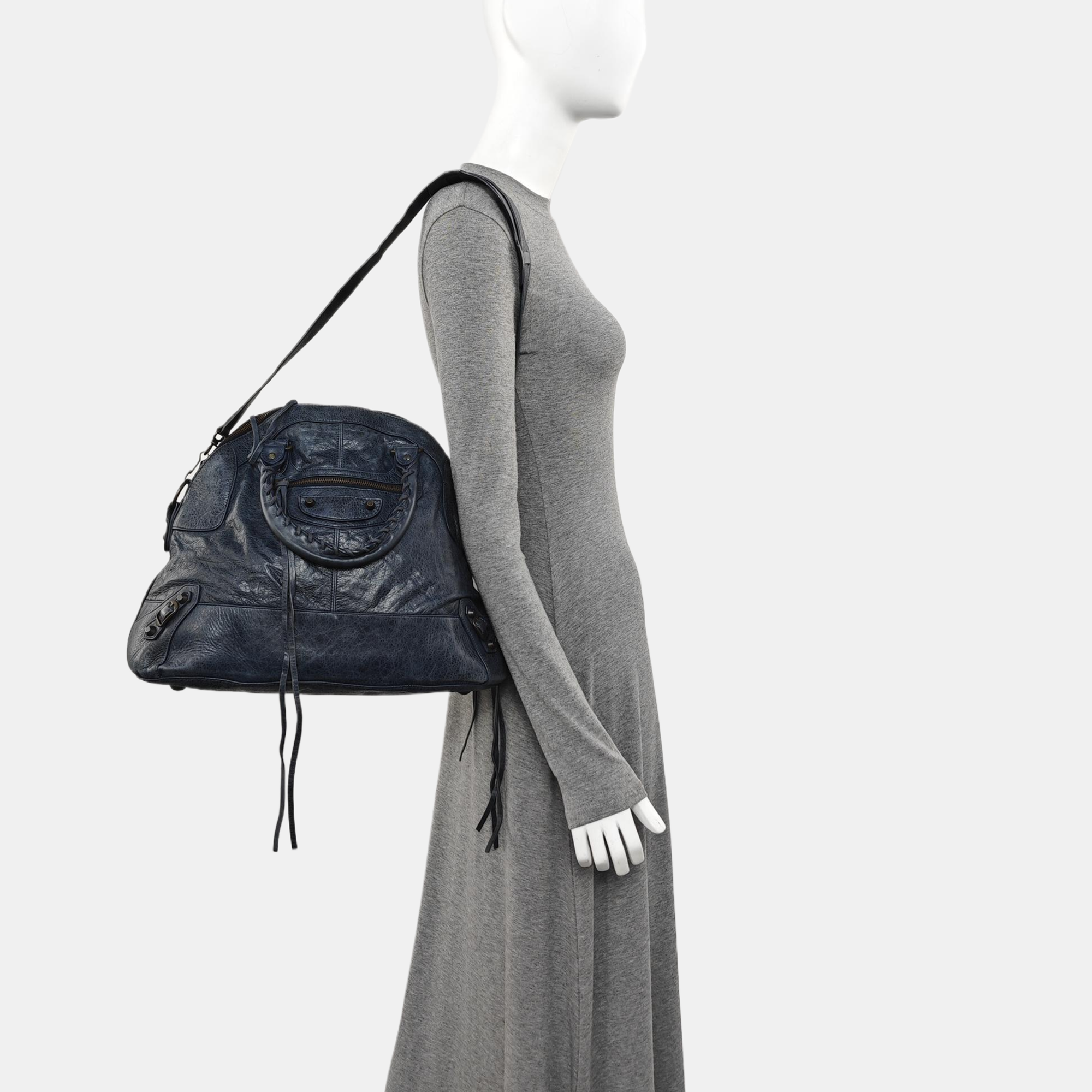 Classic City Medium Calfskin Blue