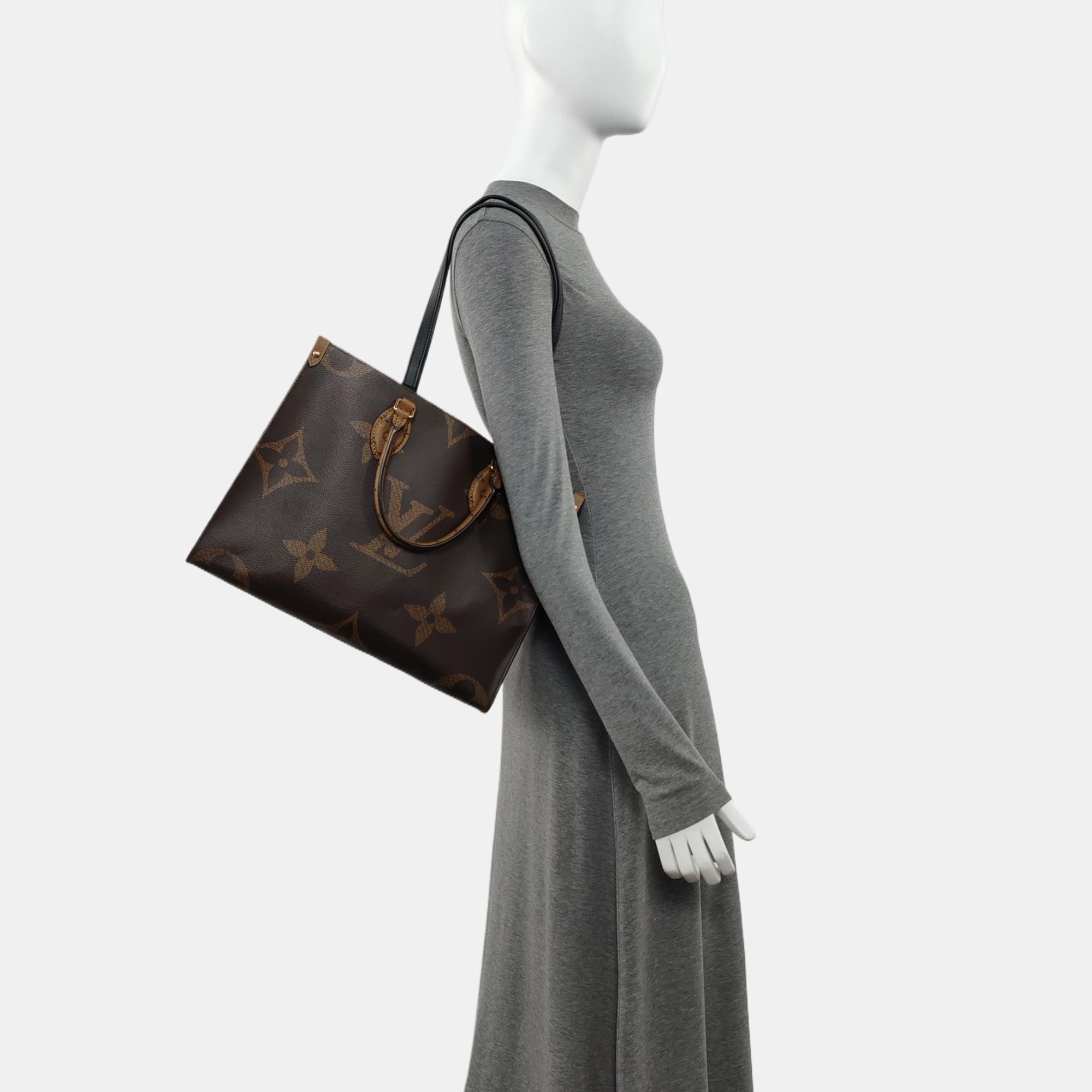 ONTHEGO MM Monogram Coated Canvas Brown