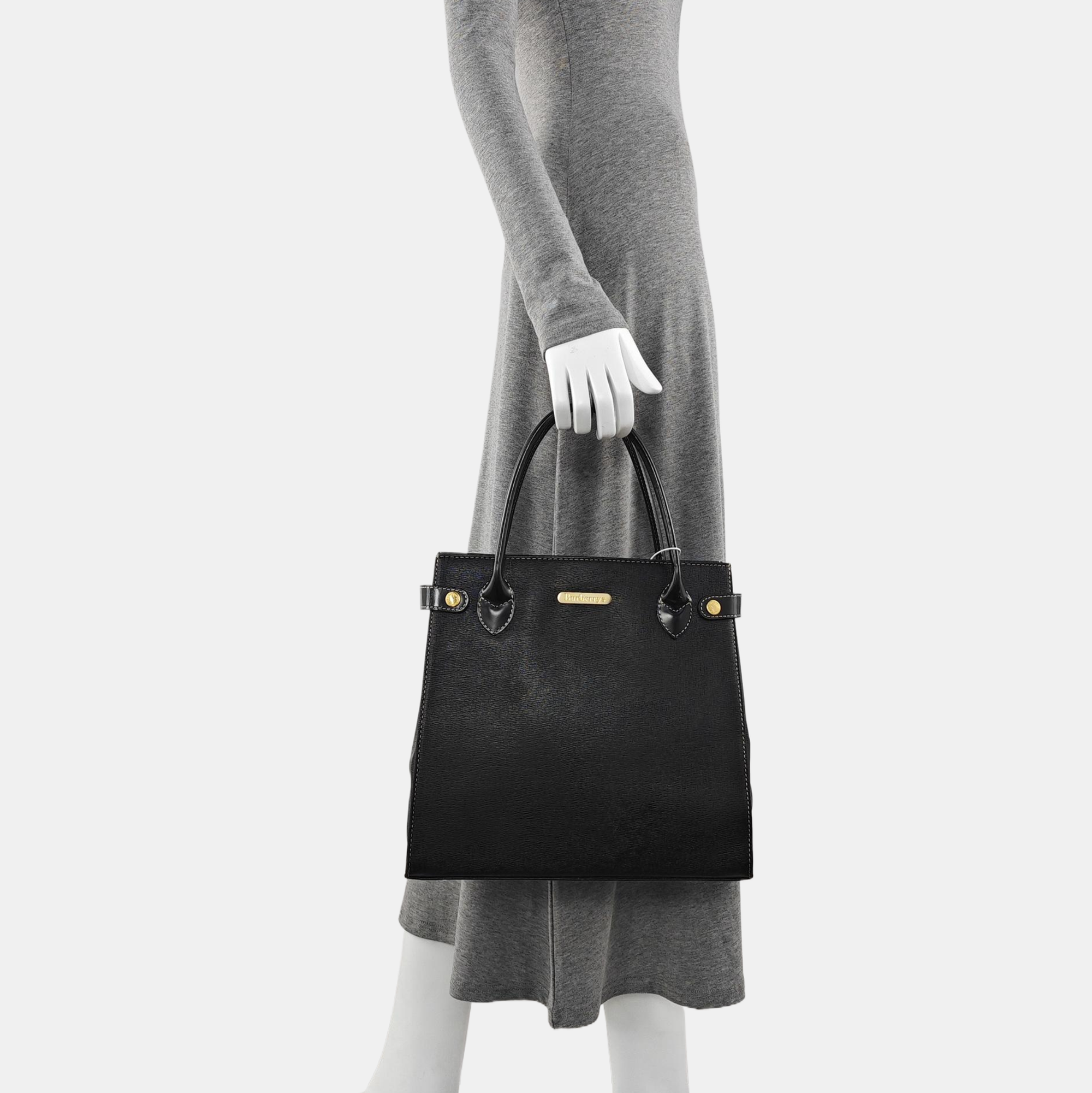 Calfskin Tote Bag Small Black
