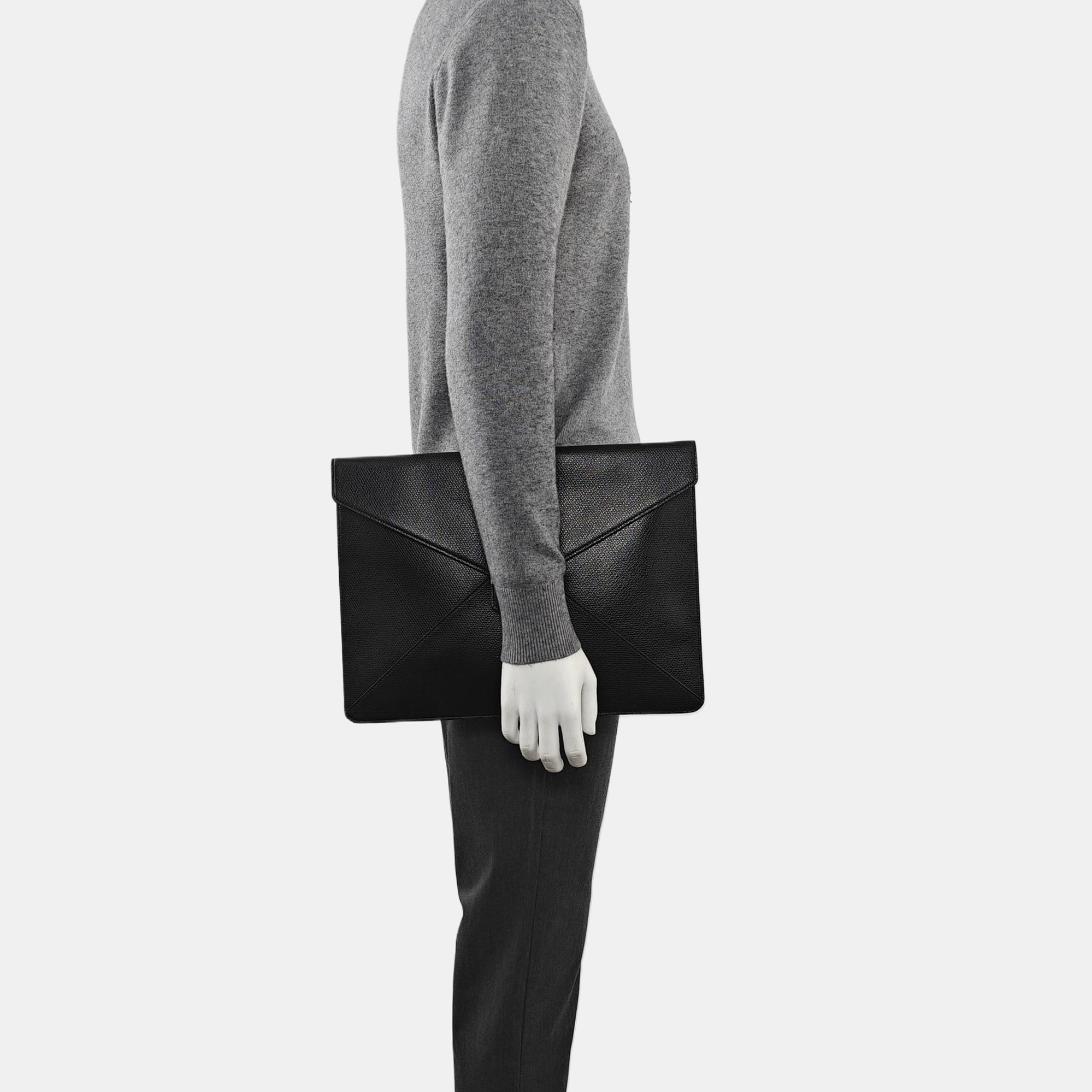 Leather Clutch Black